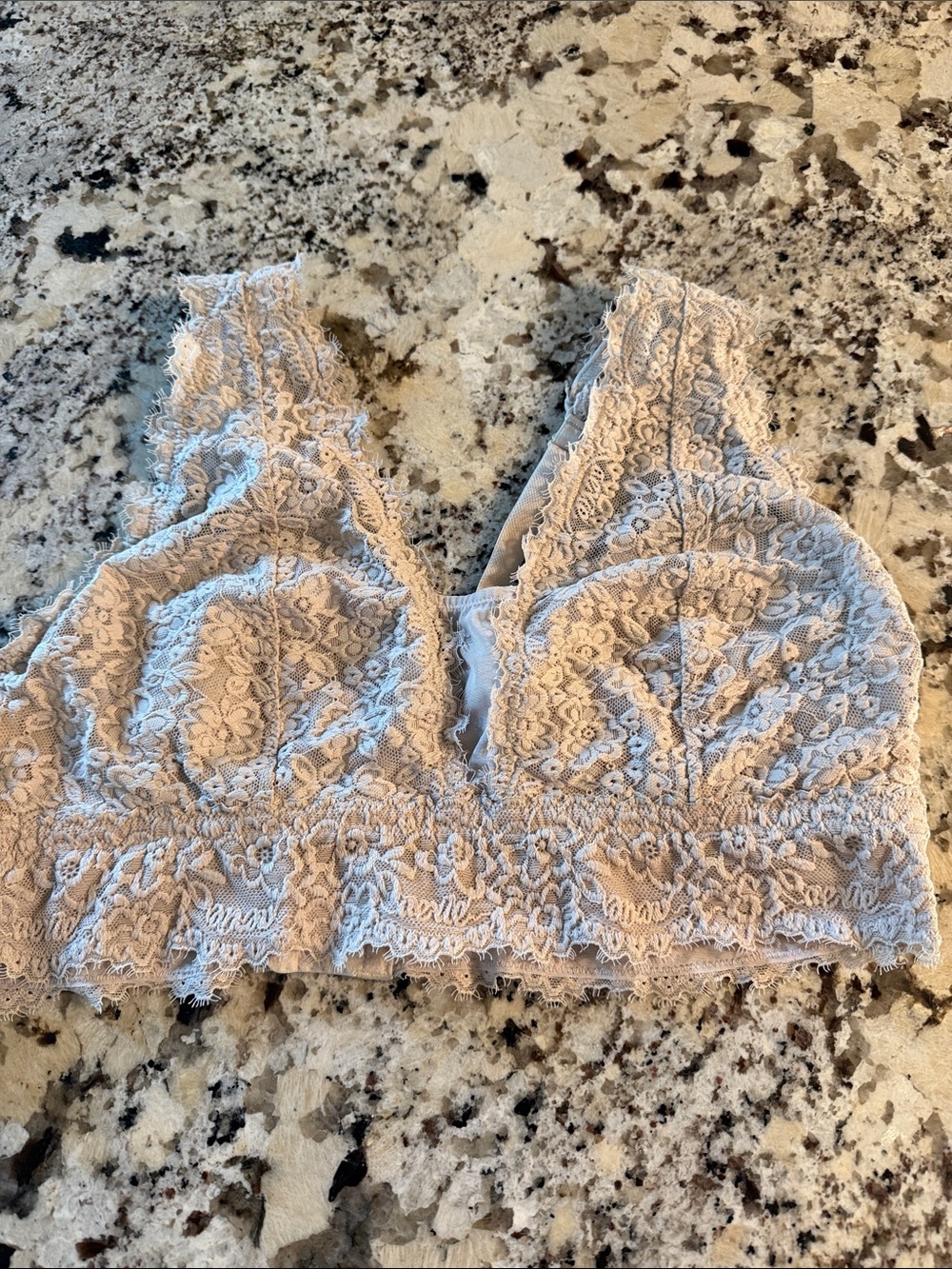 aerie Lace Bralette in Light Beige